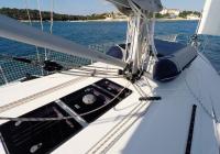 sailing yacht deck sailing yacht bavaria 46 mast bottom lines ropes